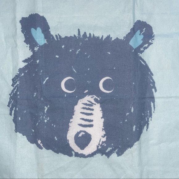 Peking Handicraft Light Blue Bear Cotton Hand Towel Tea 18x25” Hanging Loop - Picture 7 of 9